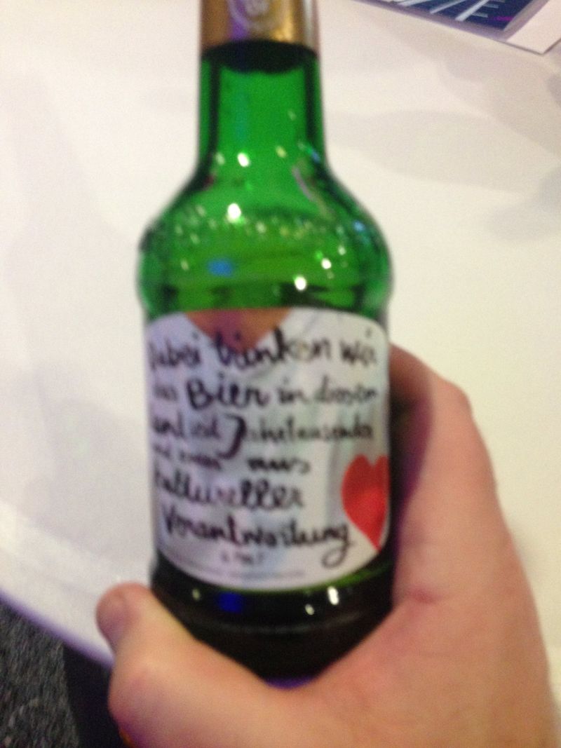 Bier mit handgeschriebenem Etikett – Vienna