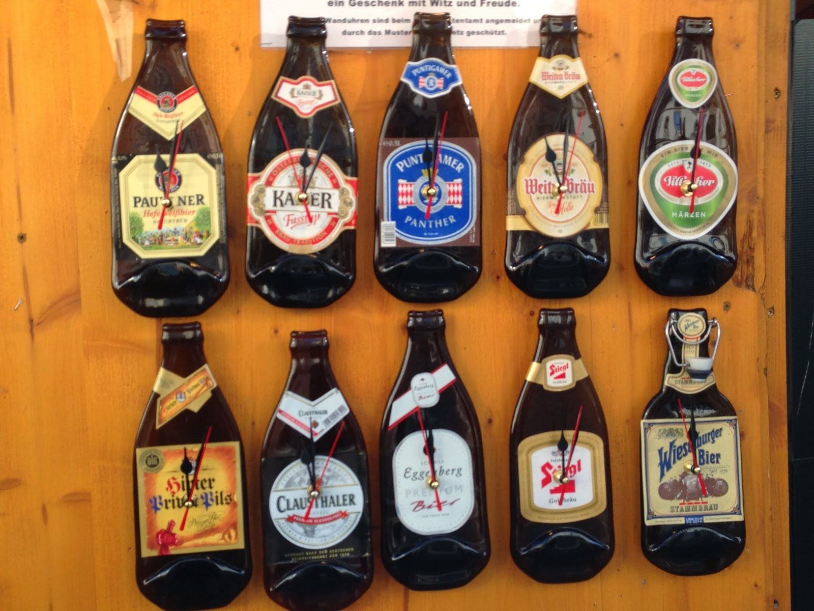 Bierflaschen-Uhren – Vienna